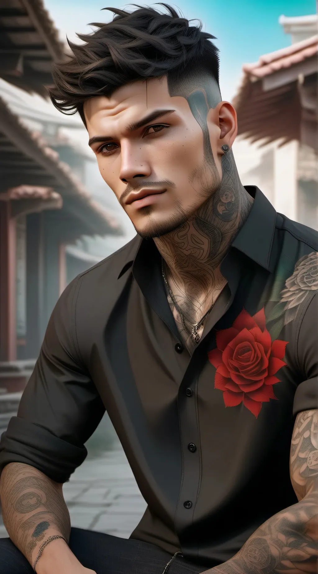 ai character: Axel  background