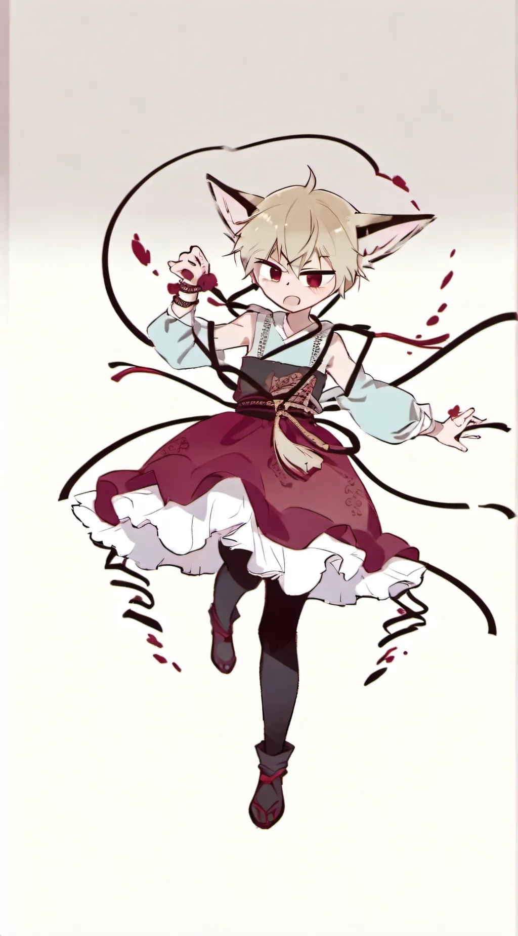 ai character: mha maid dress background