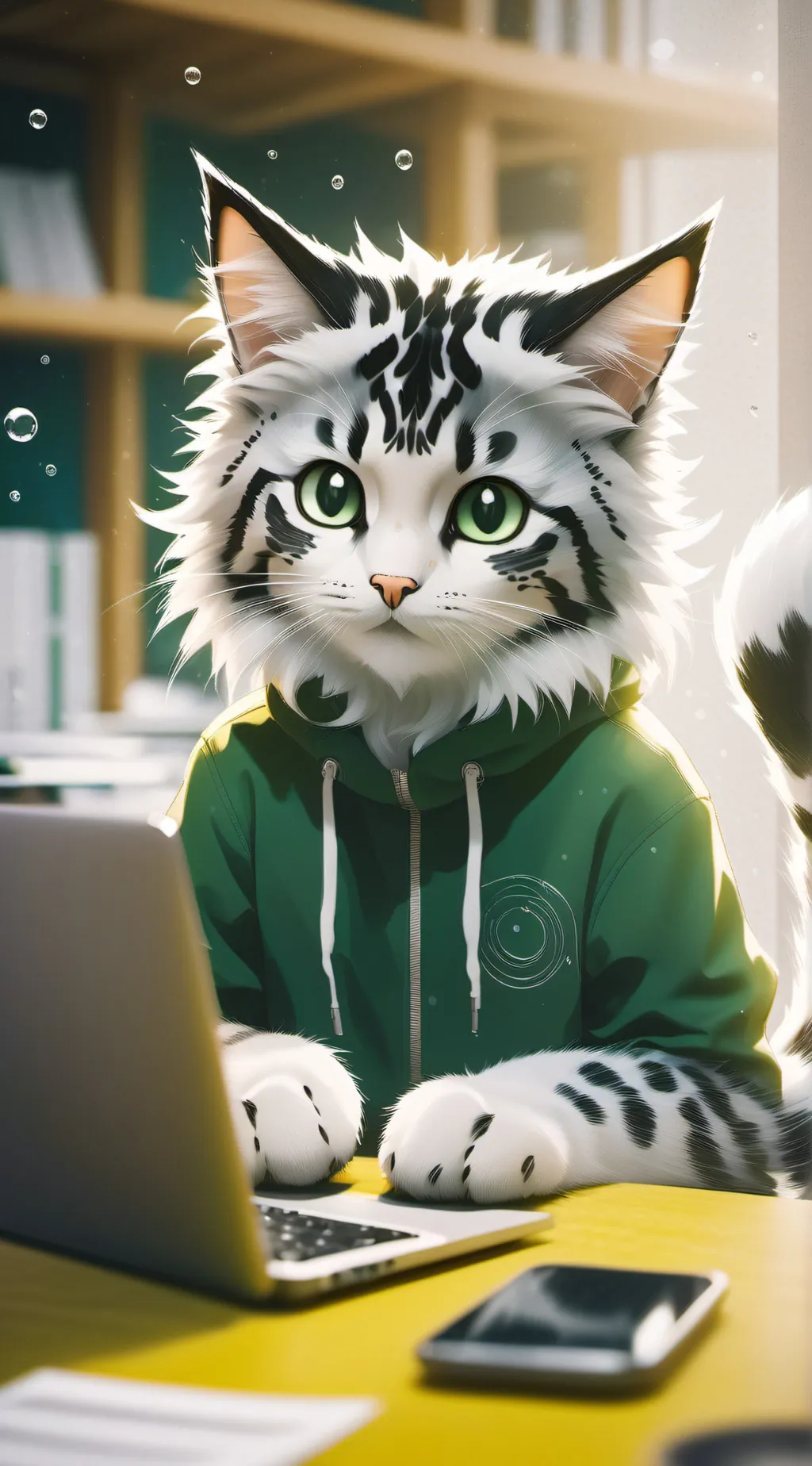 ai character: Mew-whale the Blac background