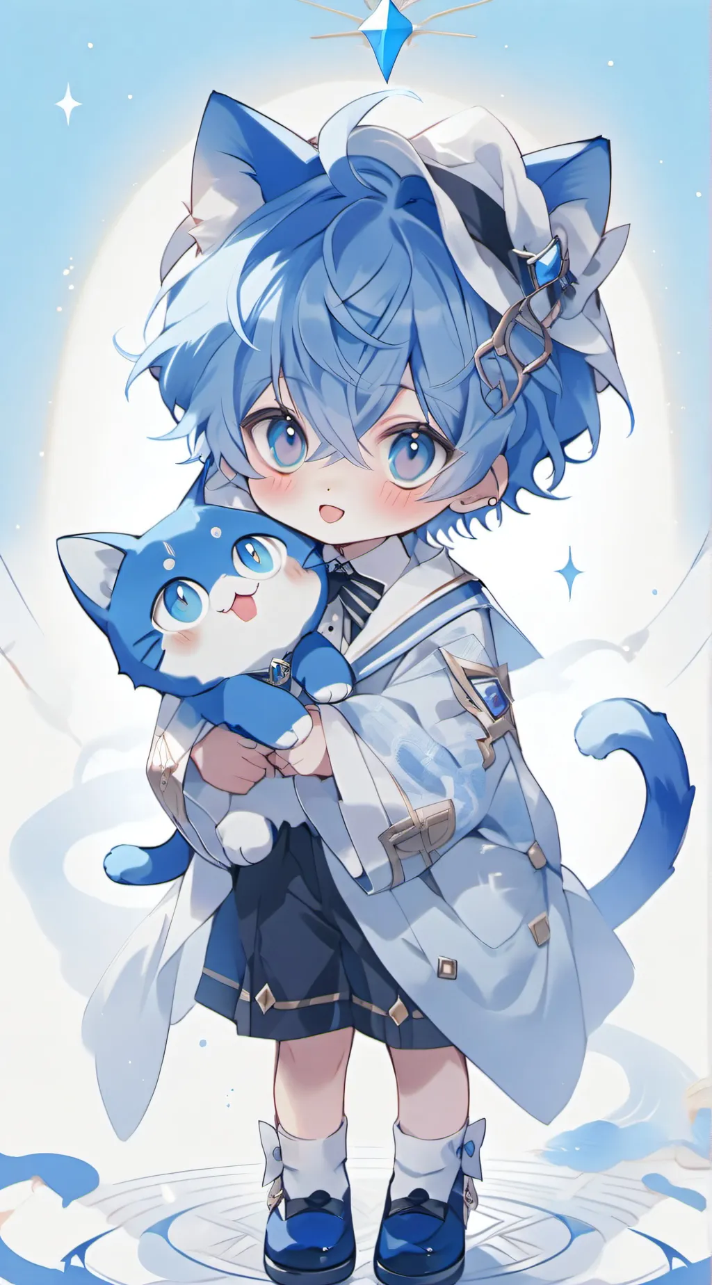 ai character: 🐬💙Liam🌀🩵 background