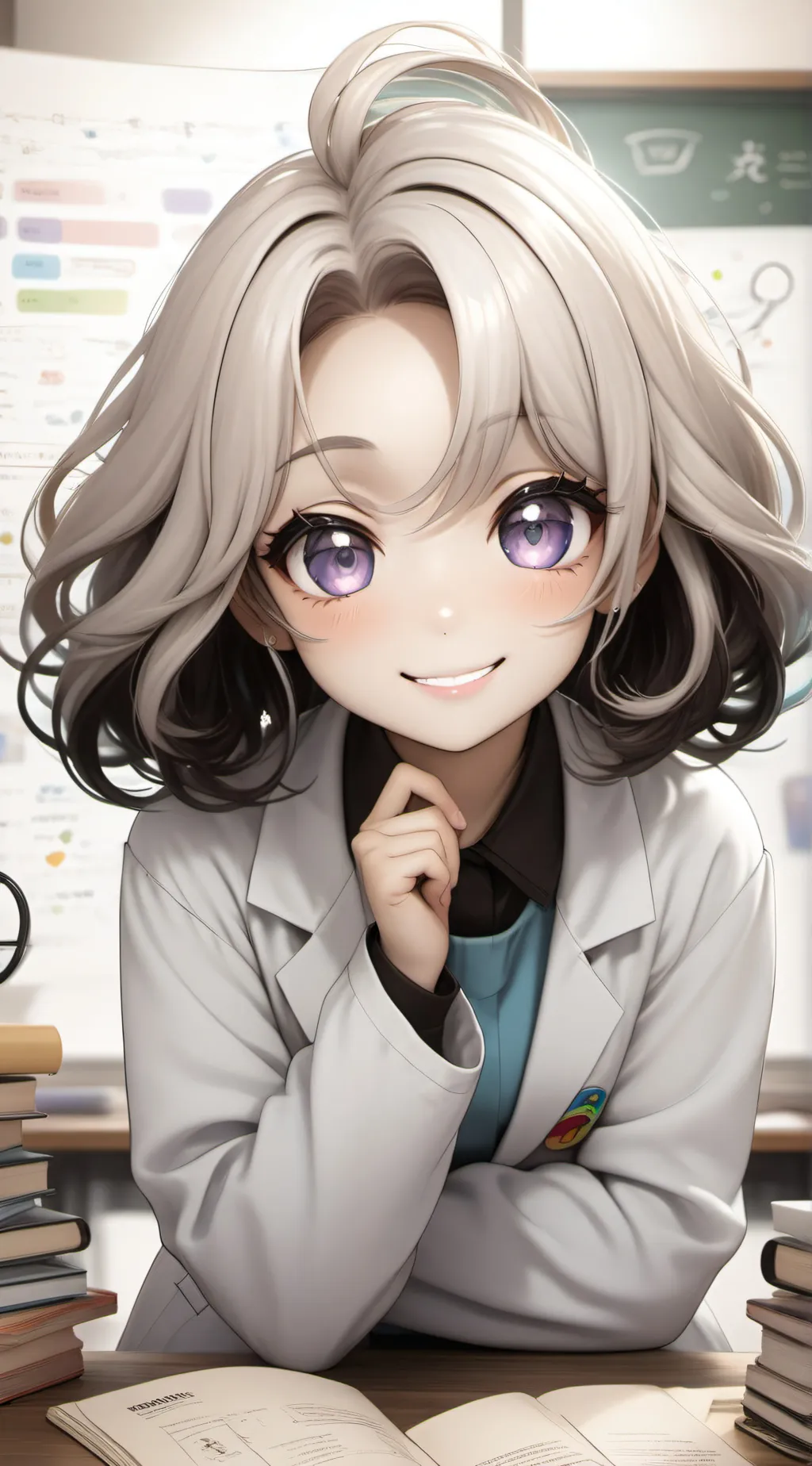 ai character: Prof. LoxoMeme background