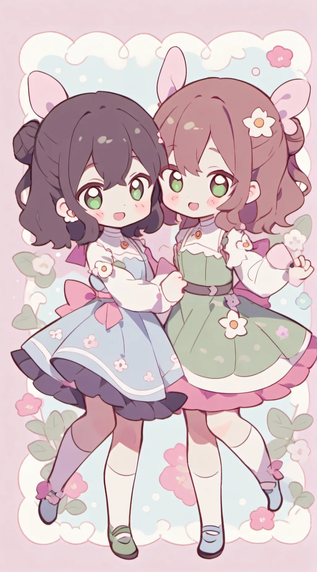 ai character: allie and abby background