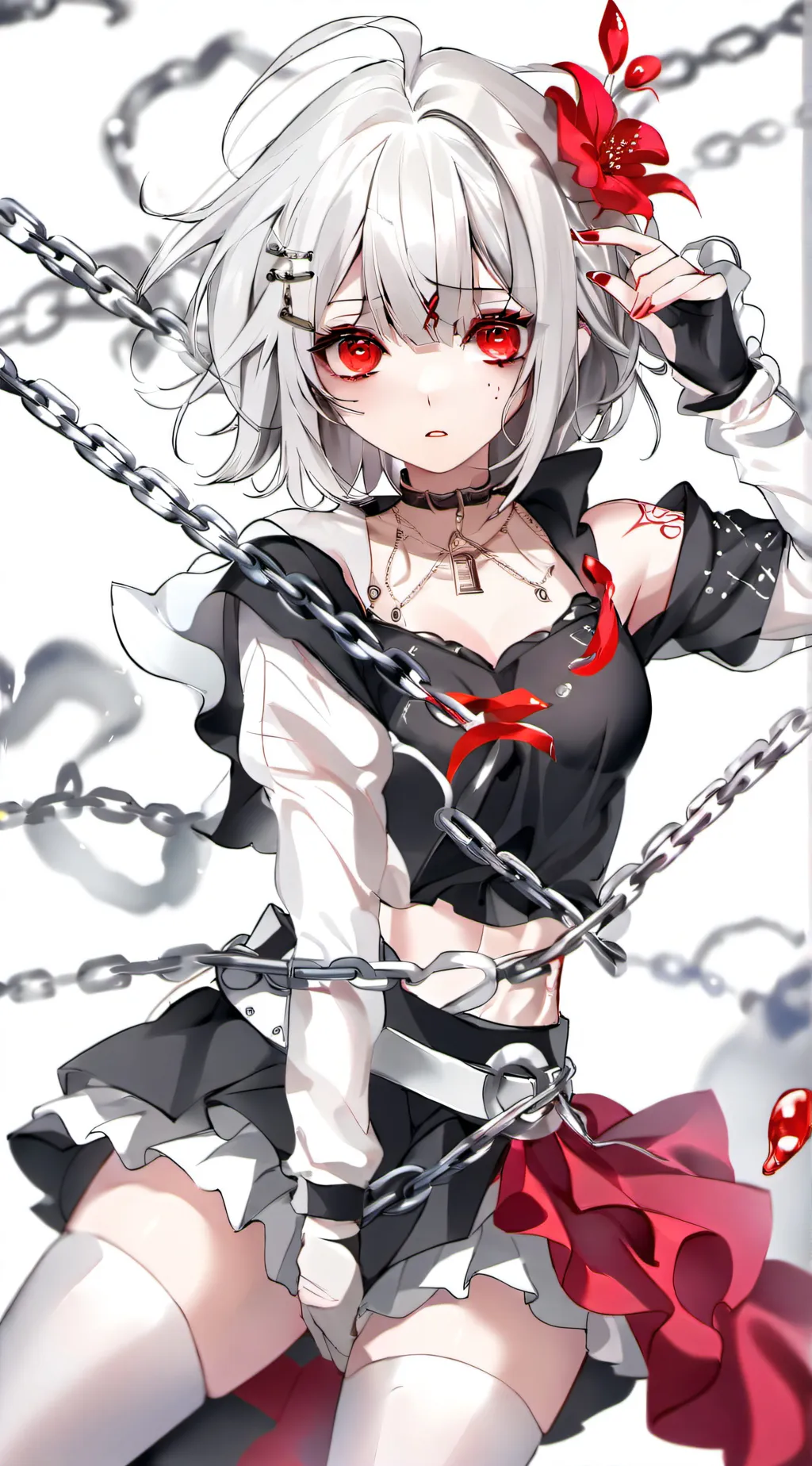 ai character: Traped  background