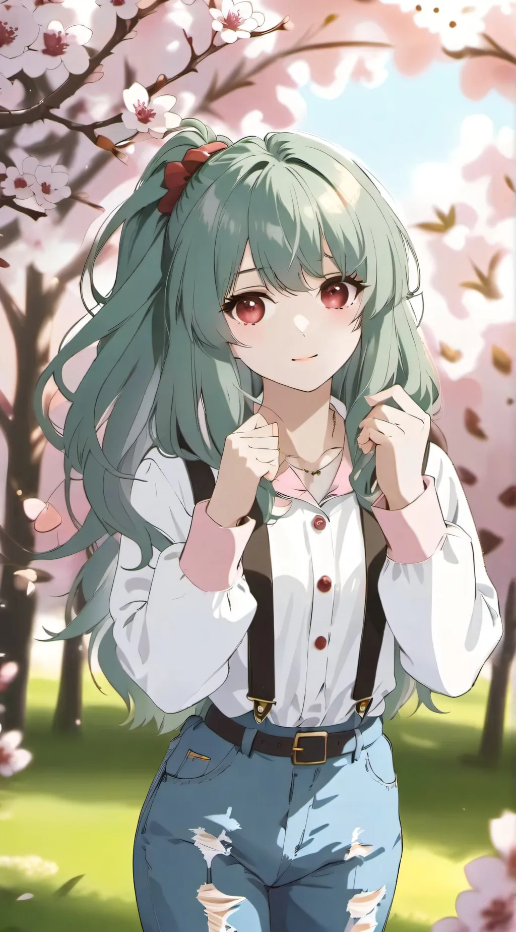 ai character: Violet background