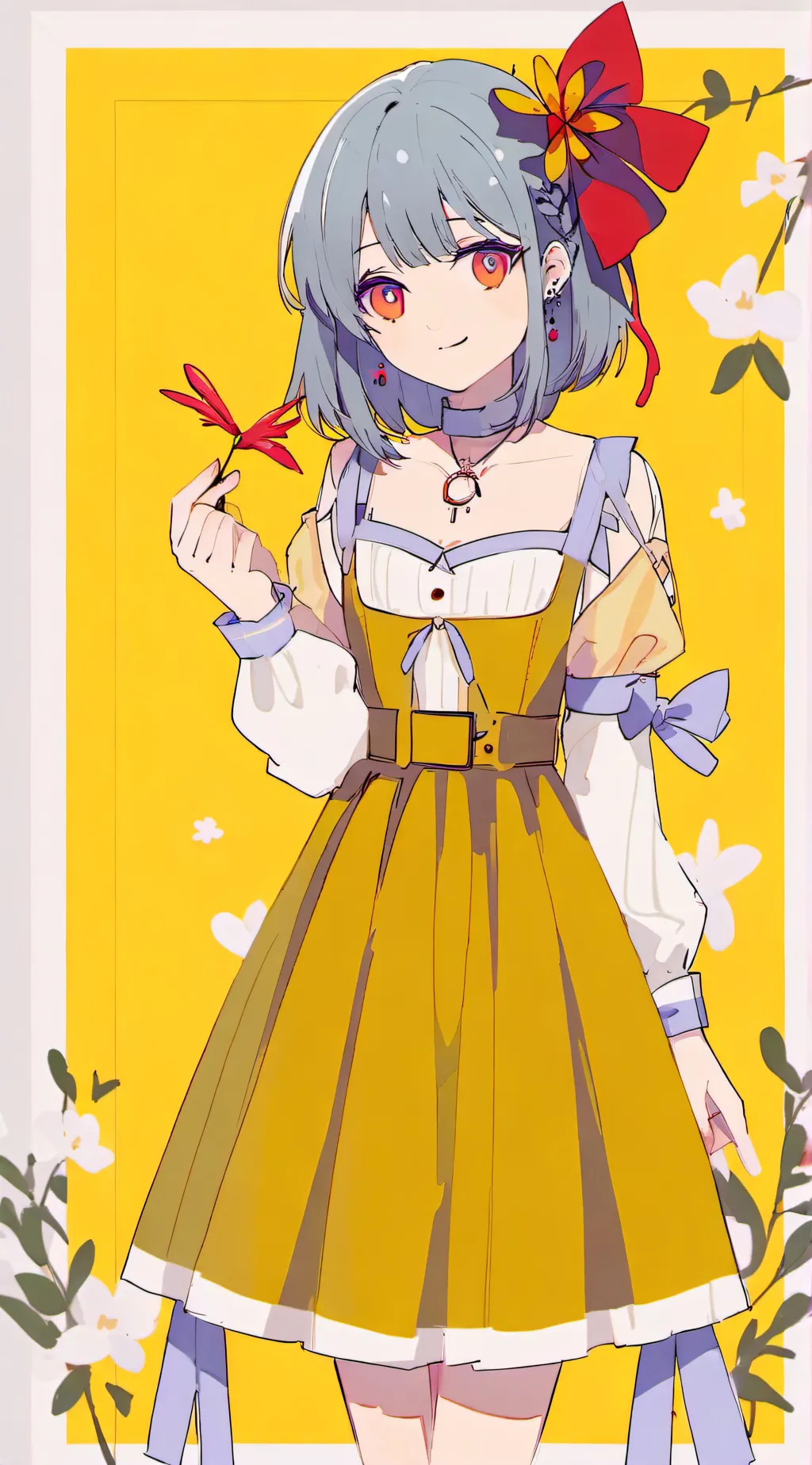 ai character: sweet girl background