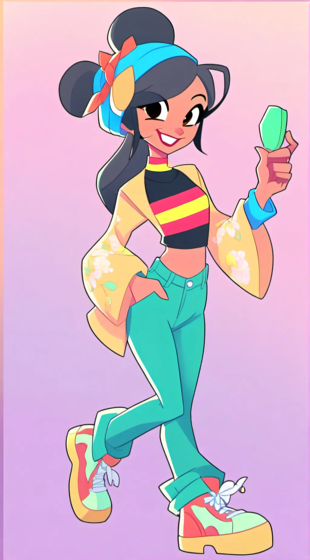 ai character: Lucky  background