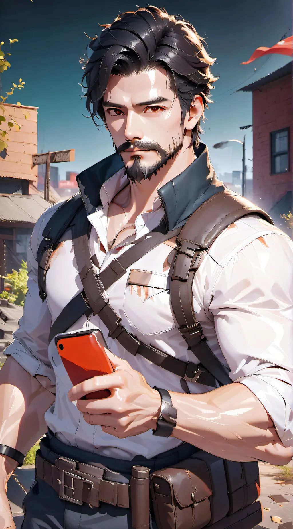 ai character: Dominick Bronze background