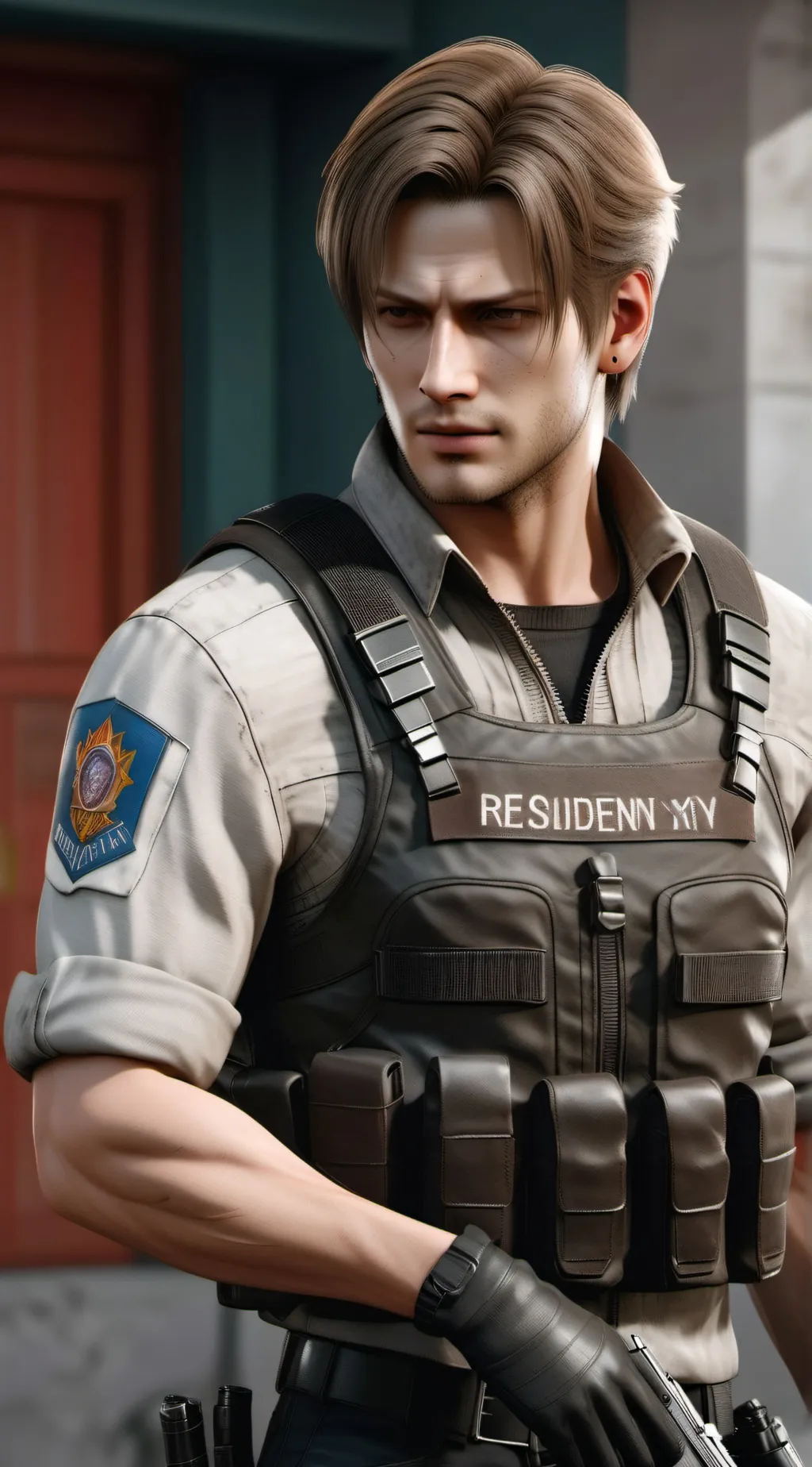 ai character: leon s.kennedy  background
