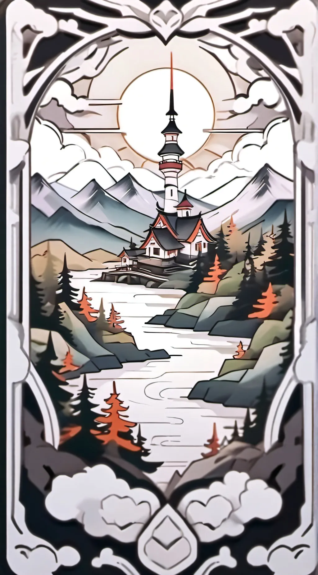 ai character: tv woman background