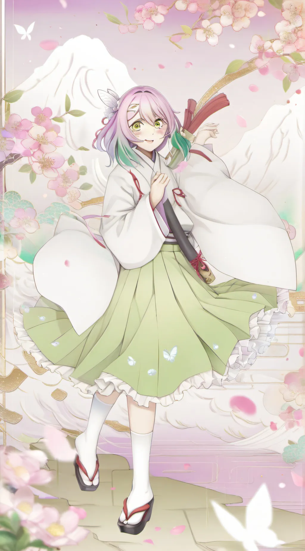ai character: Mitsuri  background