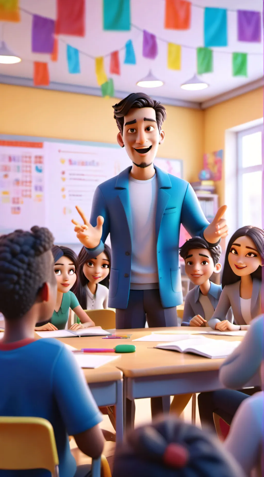 ai character: school Philippine  background