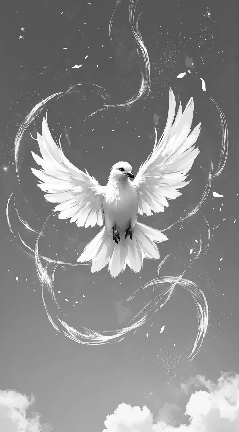 ai character: The Dove Girl background