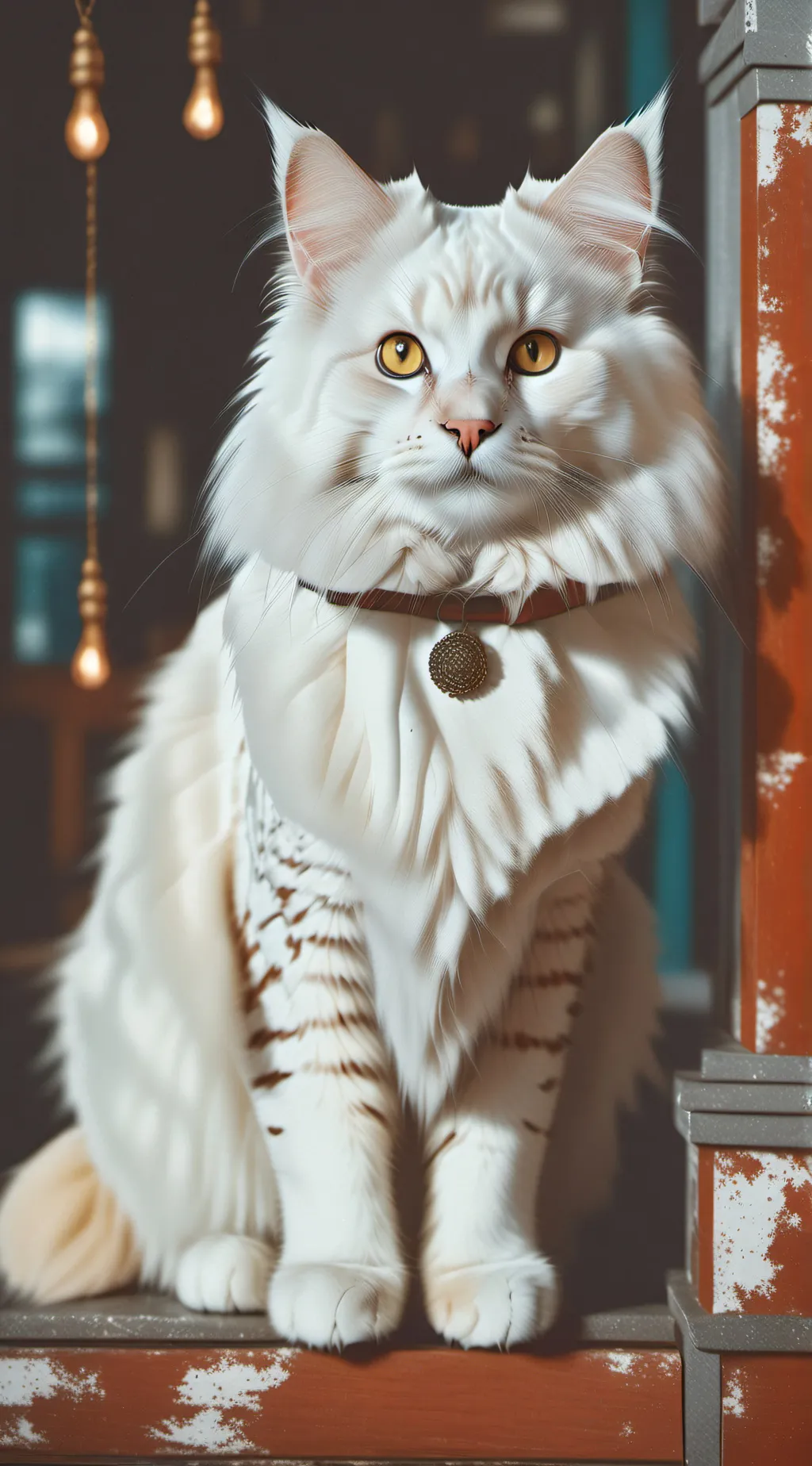 ai character: Cat (u) background