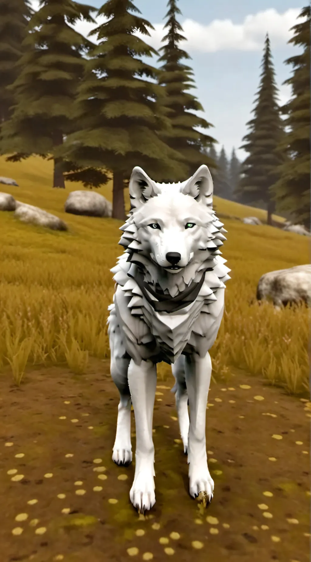 ai character: Grey background