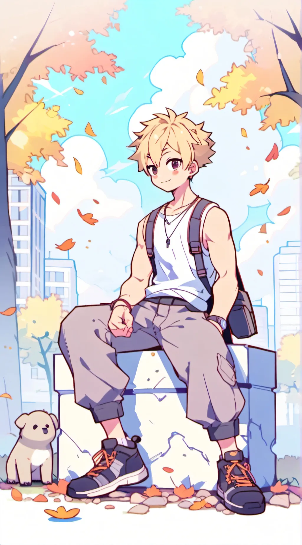 ai character: Katsuki bakugo background