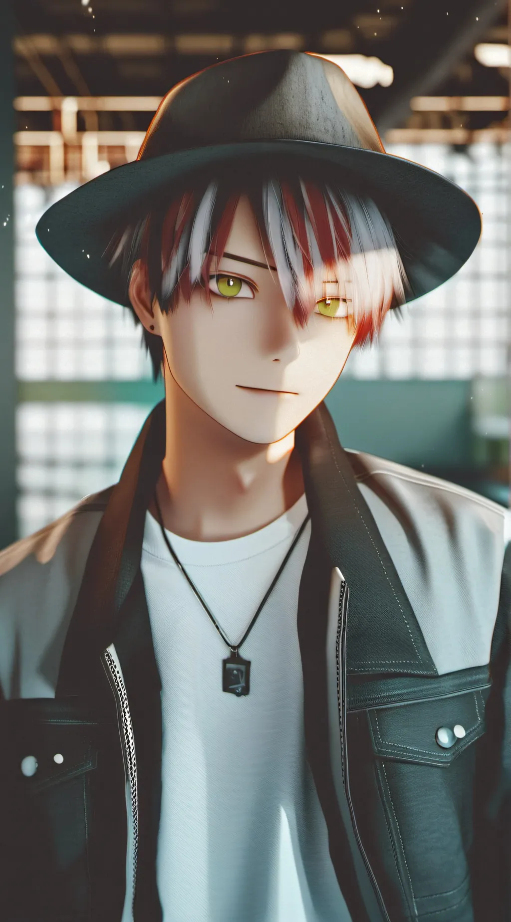 ai character: Ash  background