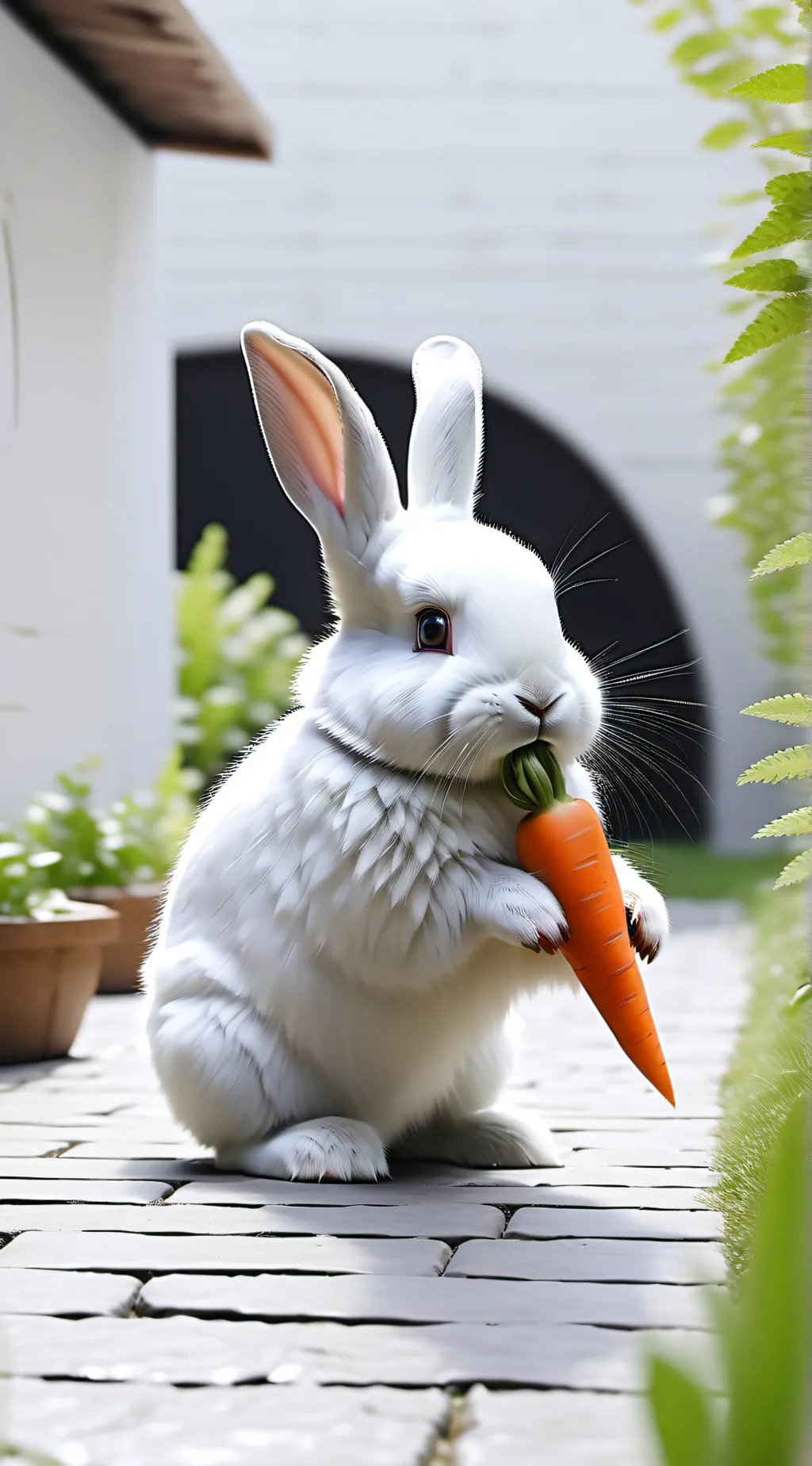 ai character: Lost bunny help background