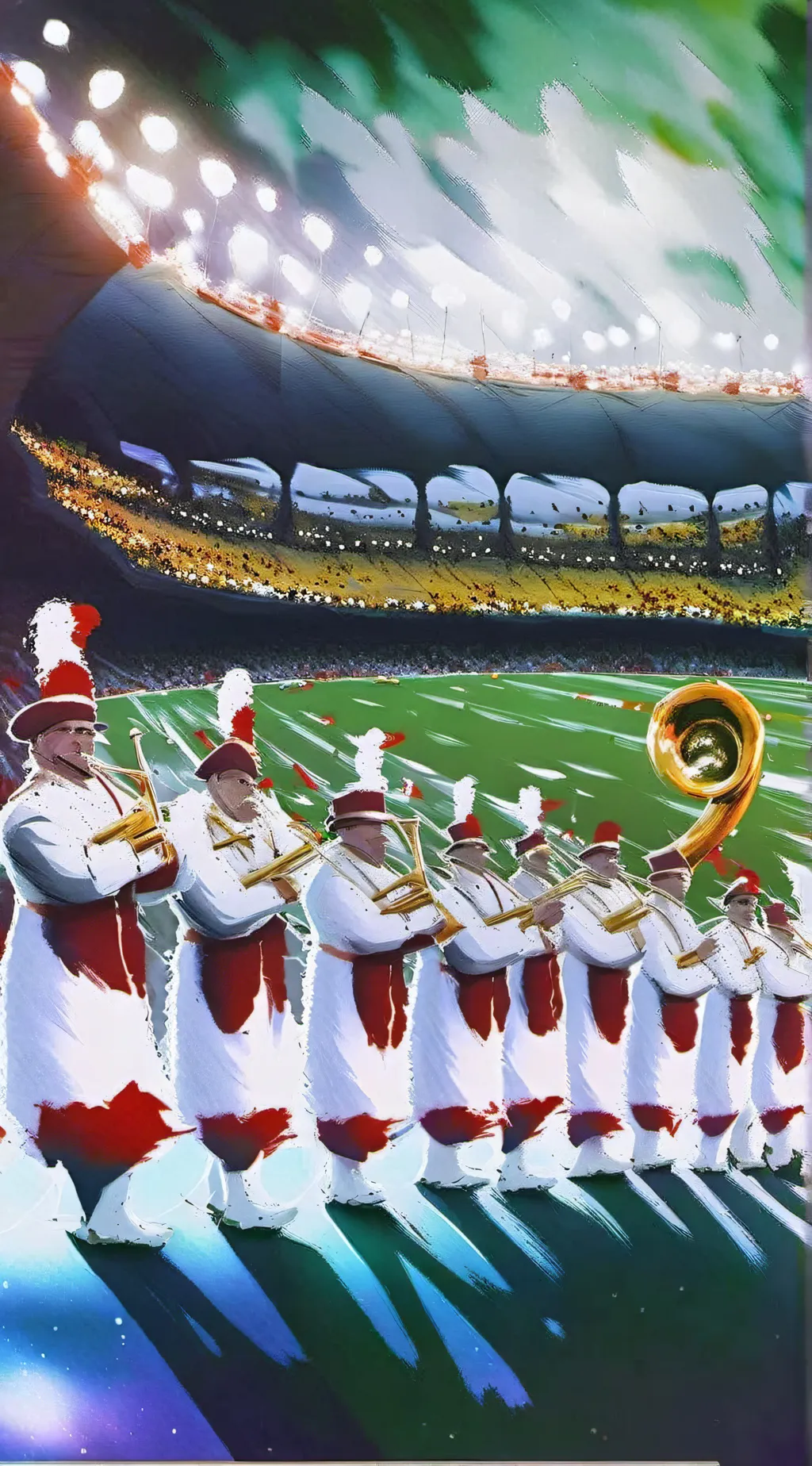 ai character: Football stadium background