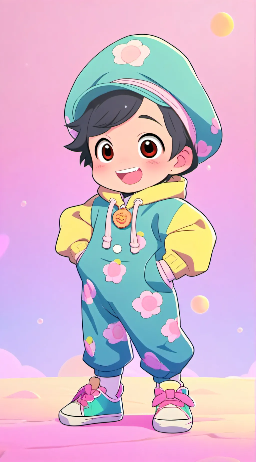 ai character: Baby sero background