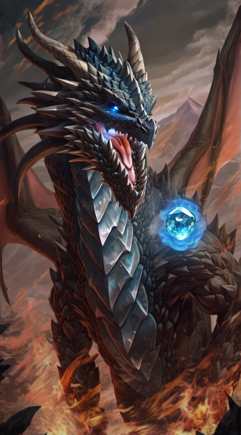 ai character: Queen diamond  background