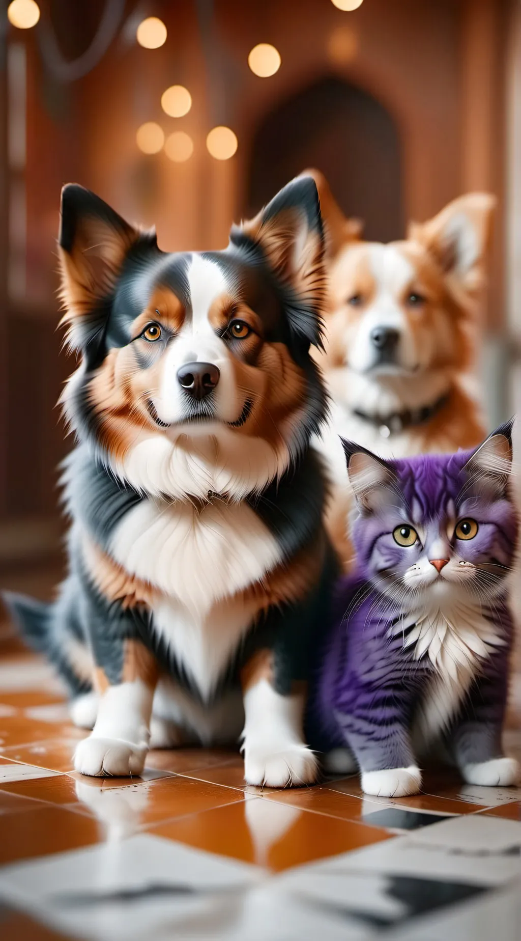 ai character: smilling critters background