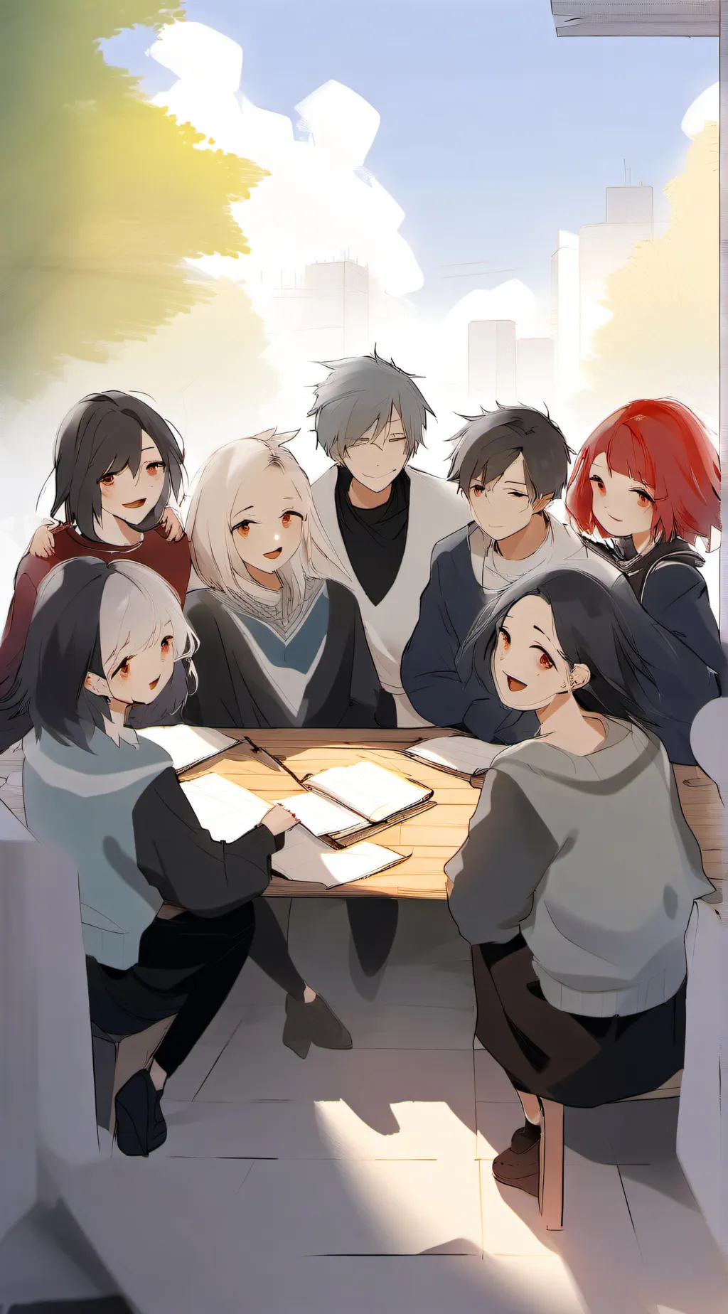 ai character: Your friend group! background