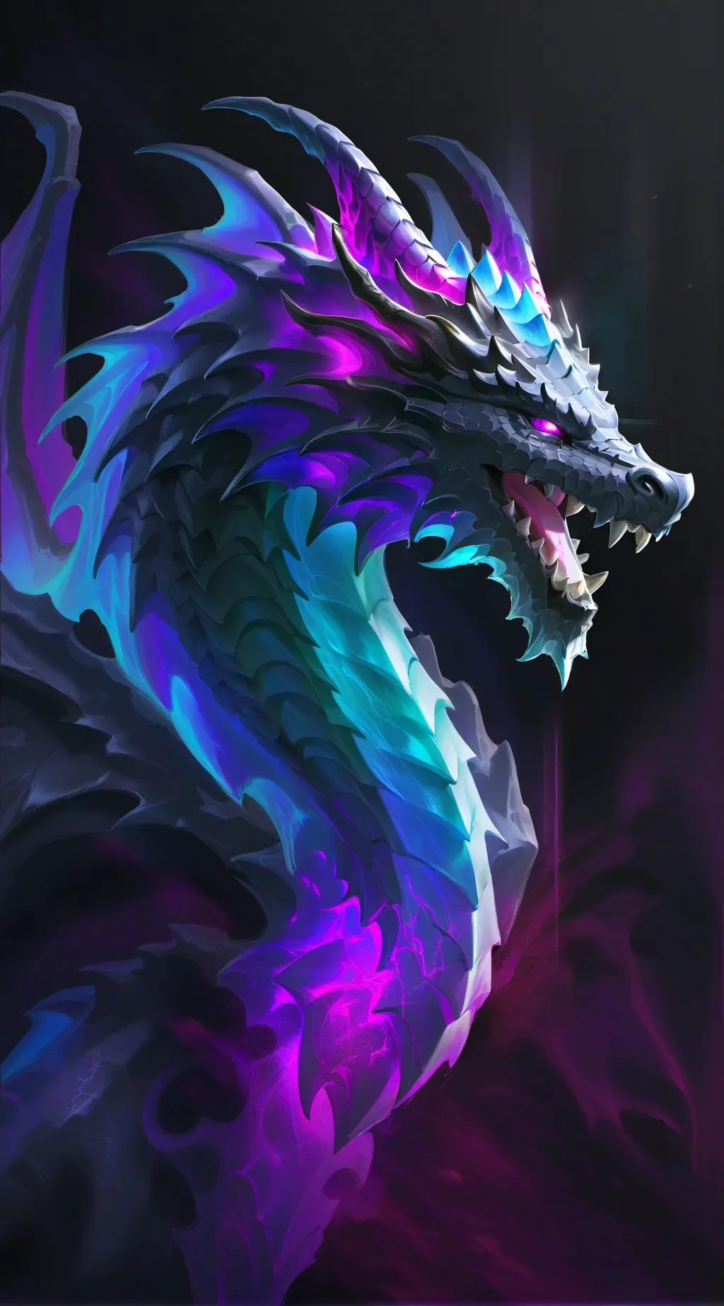 ai character: dragon cave background