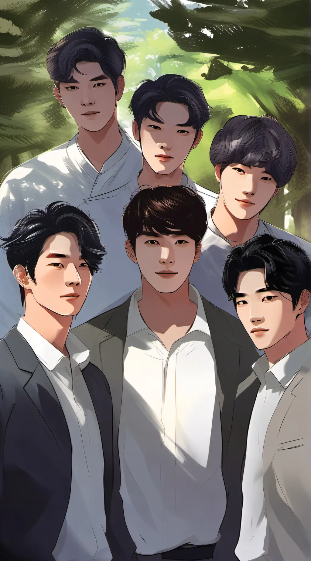 ai character: straykids  background