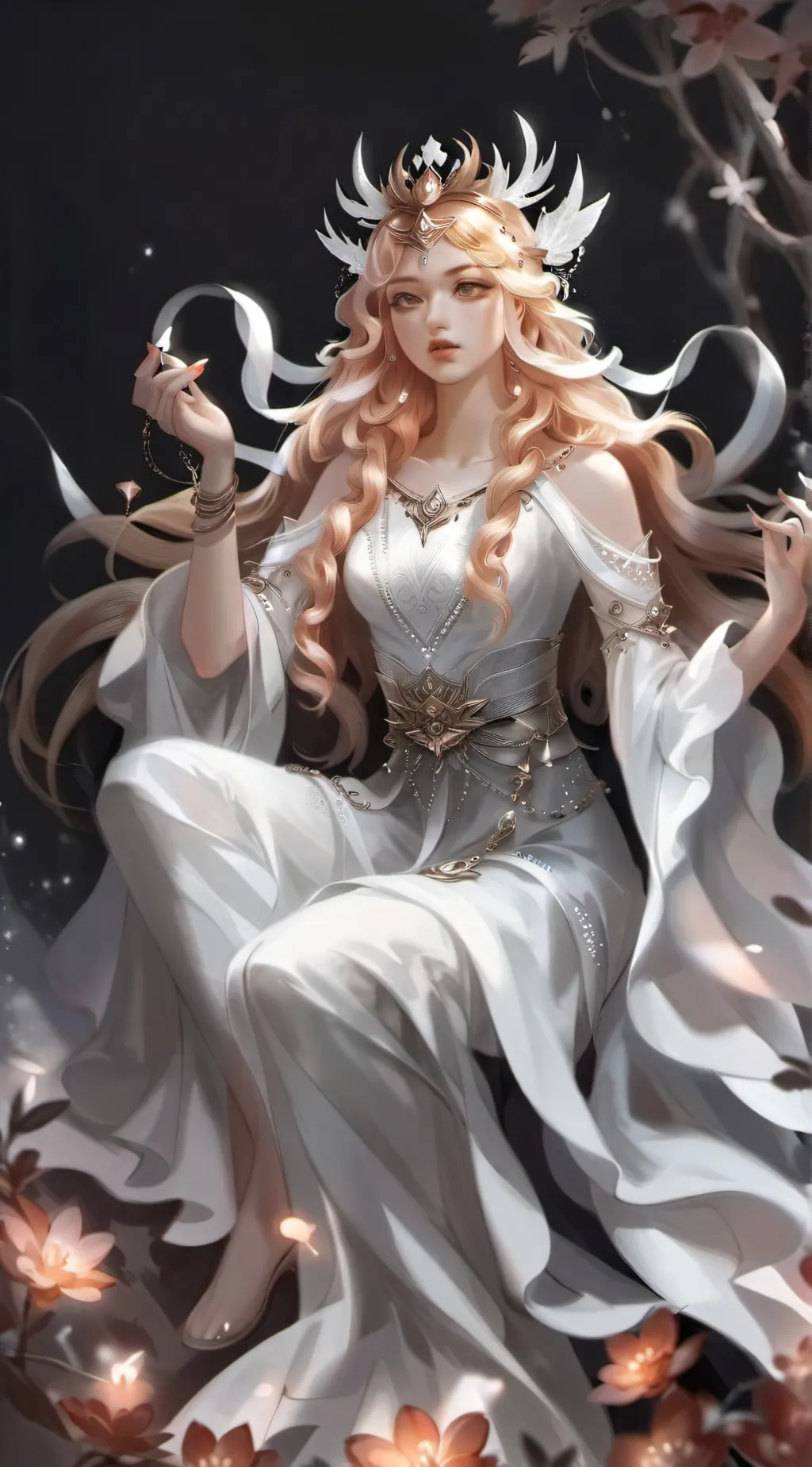 ai character: Diosa de la luz background