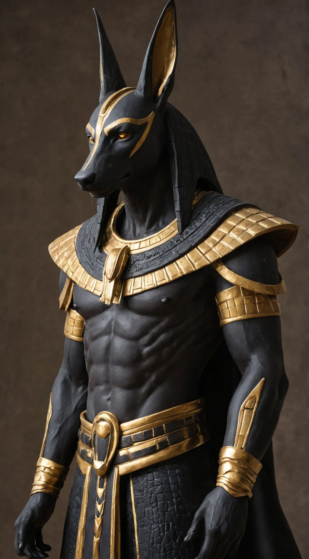 ai character: Anubis  background