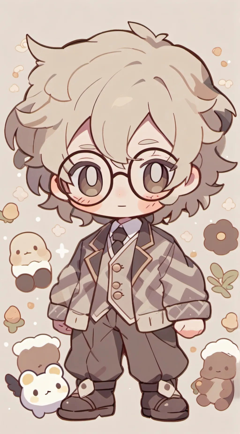 ai character: Bread, man background