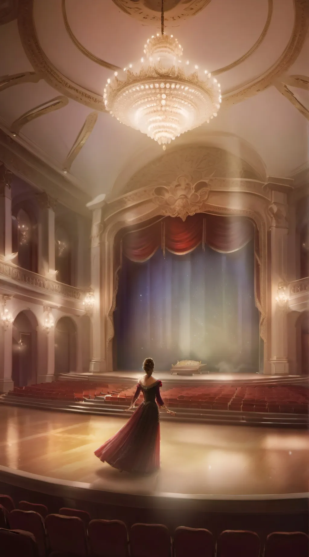 ai character: matilda and violet background