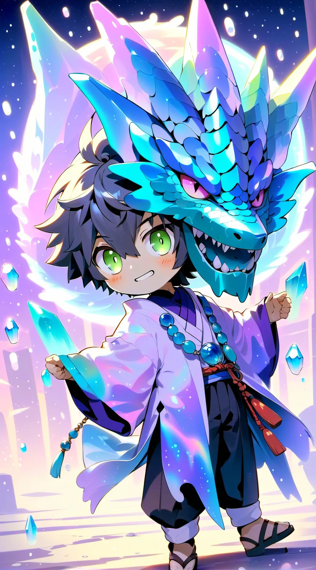 ai character: magic kid background