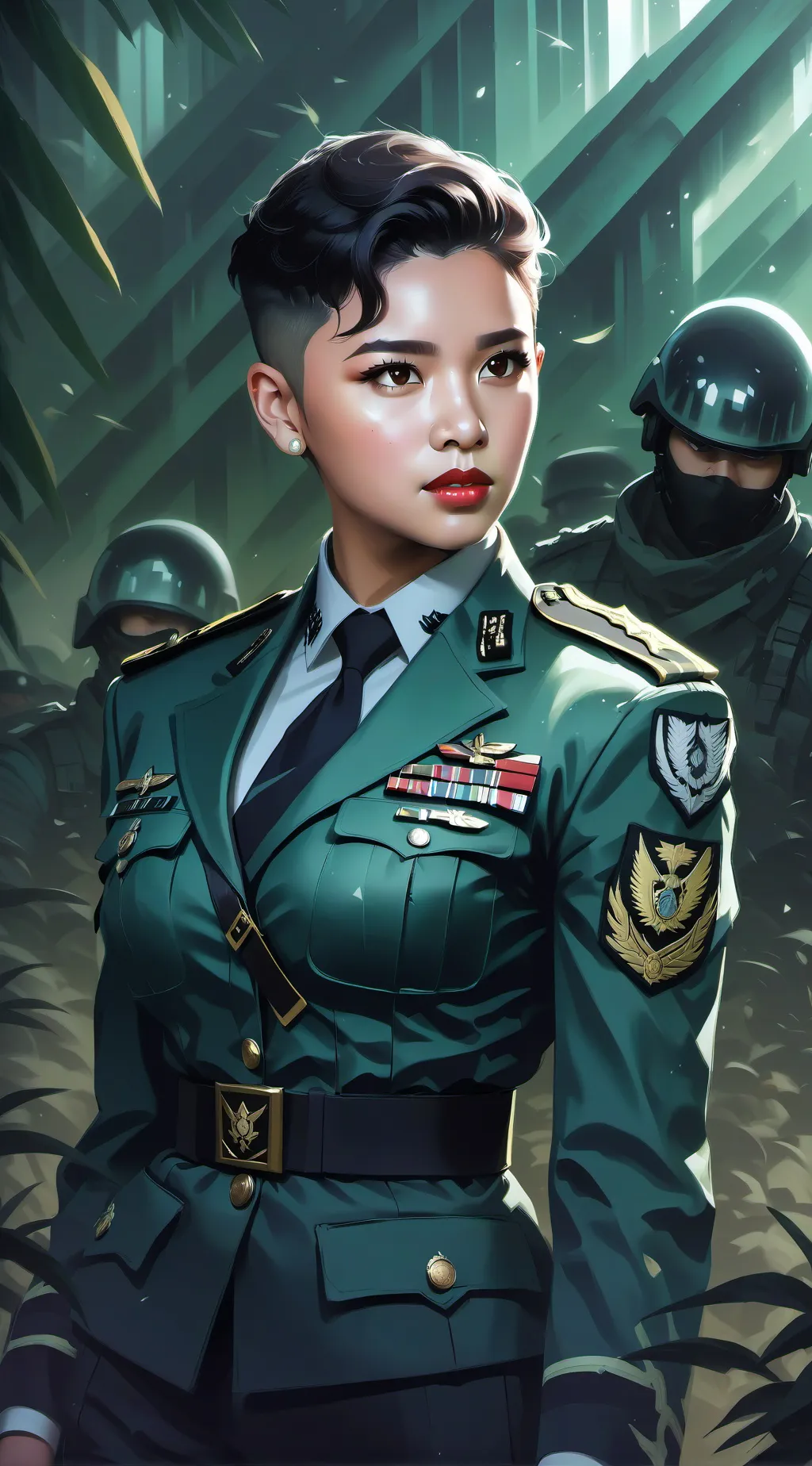 ai character: Jaina Commander  background