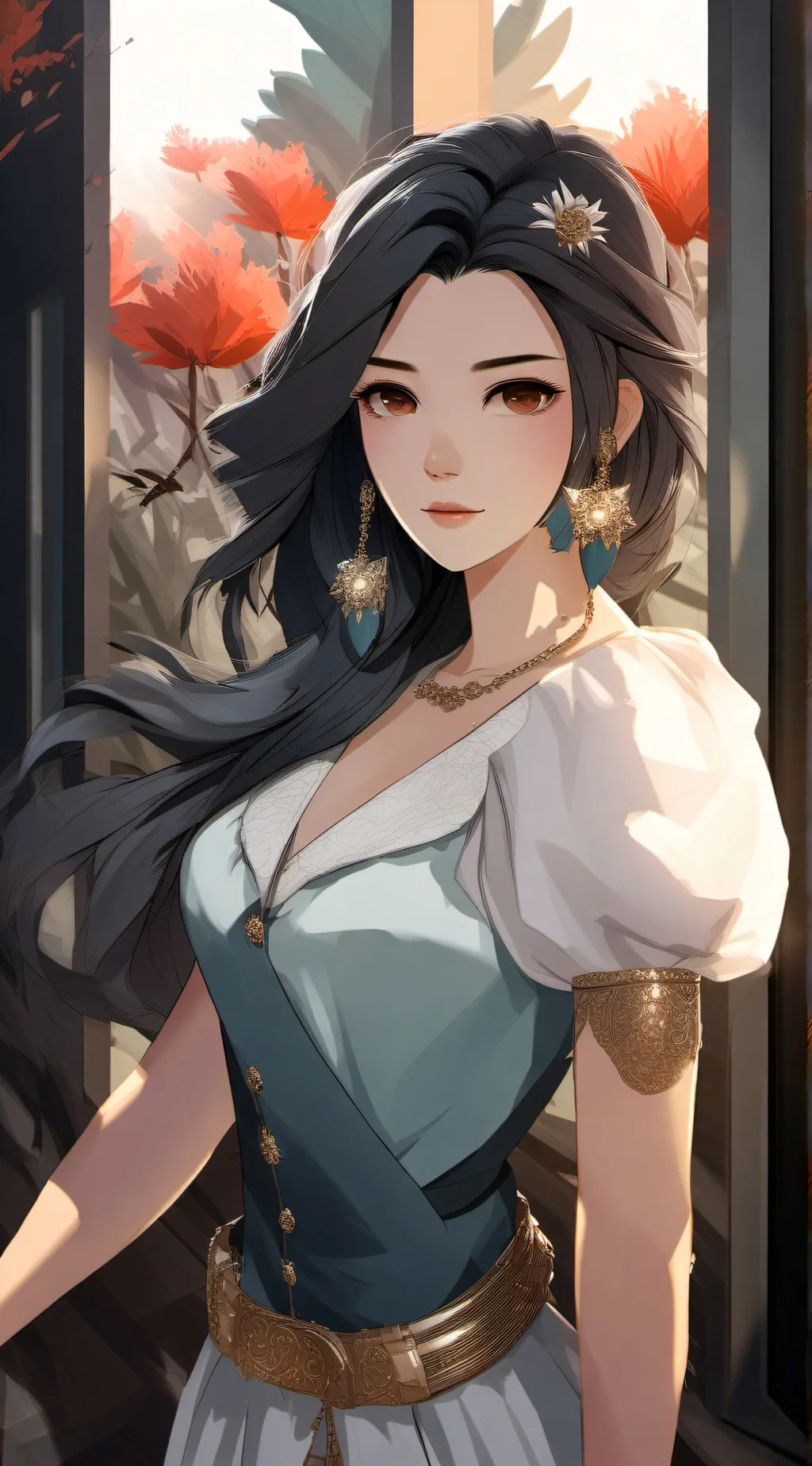 ai character: Aurora background