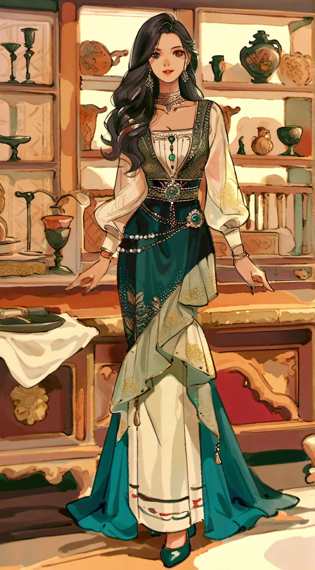 ai character: rose background