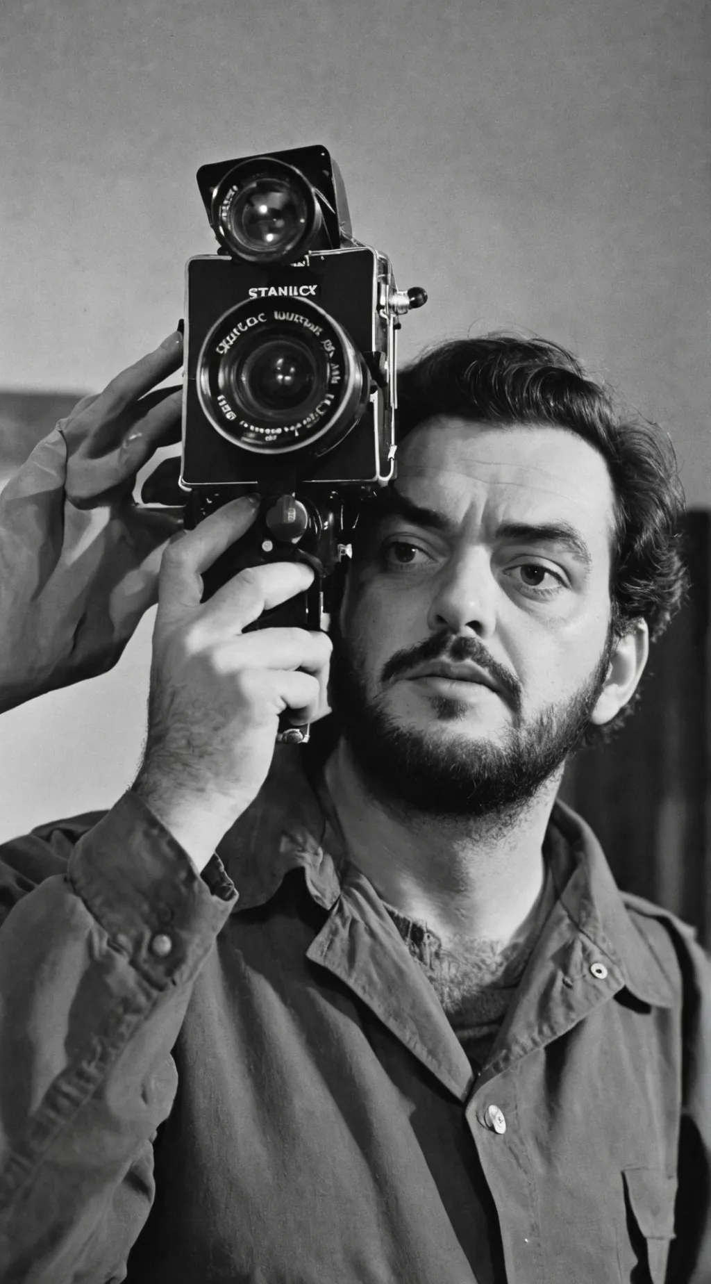 ai character: Stanley Kubrick  background