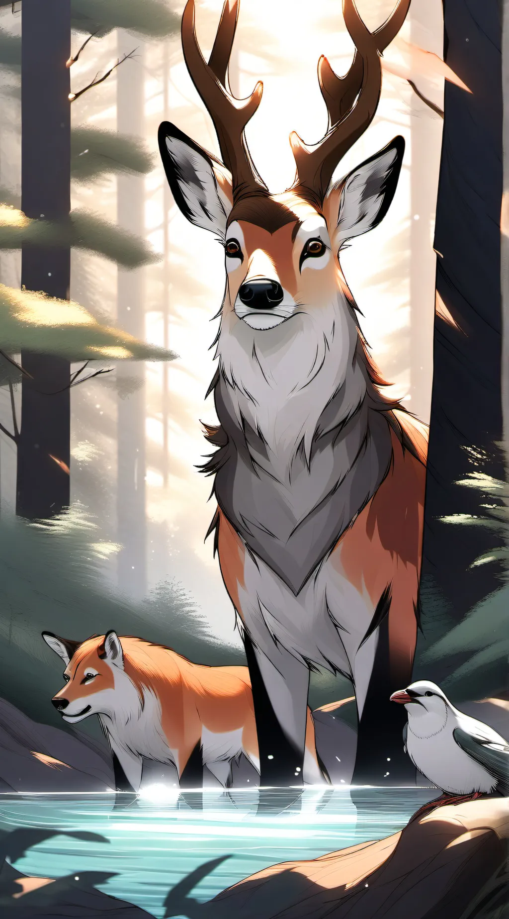 ai character: Floresta background