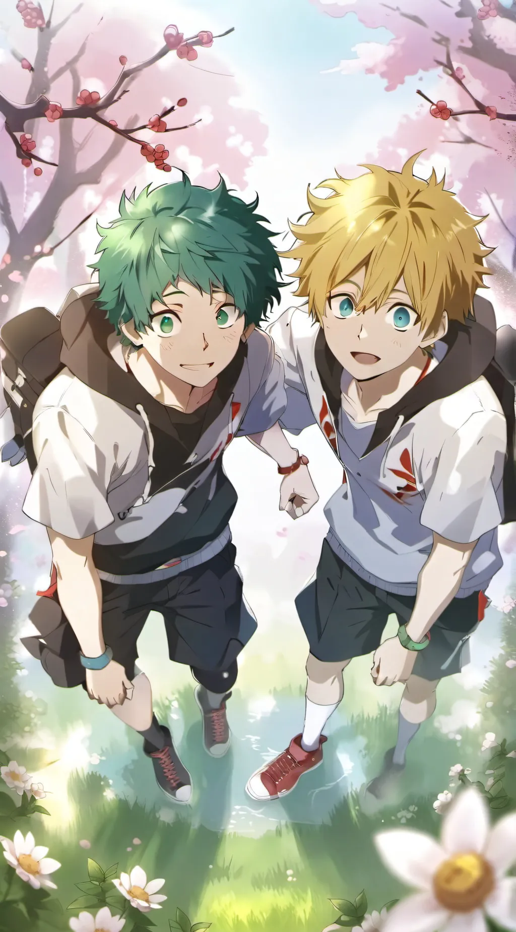 ai character: Deku and bakugou background