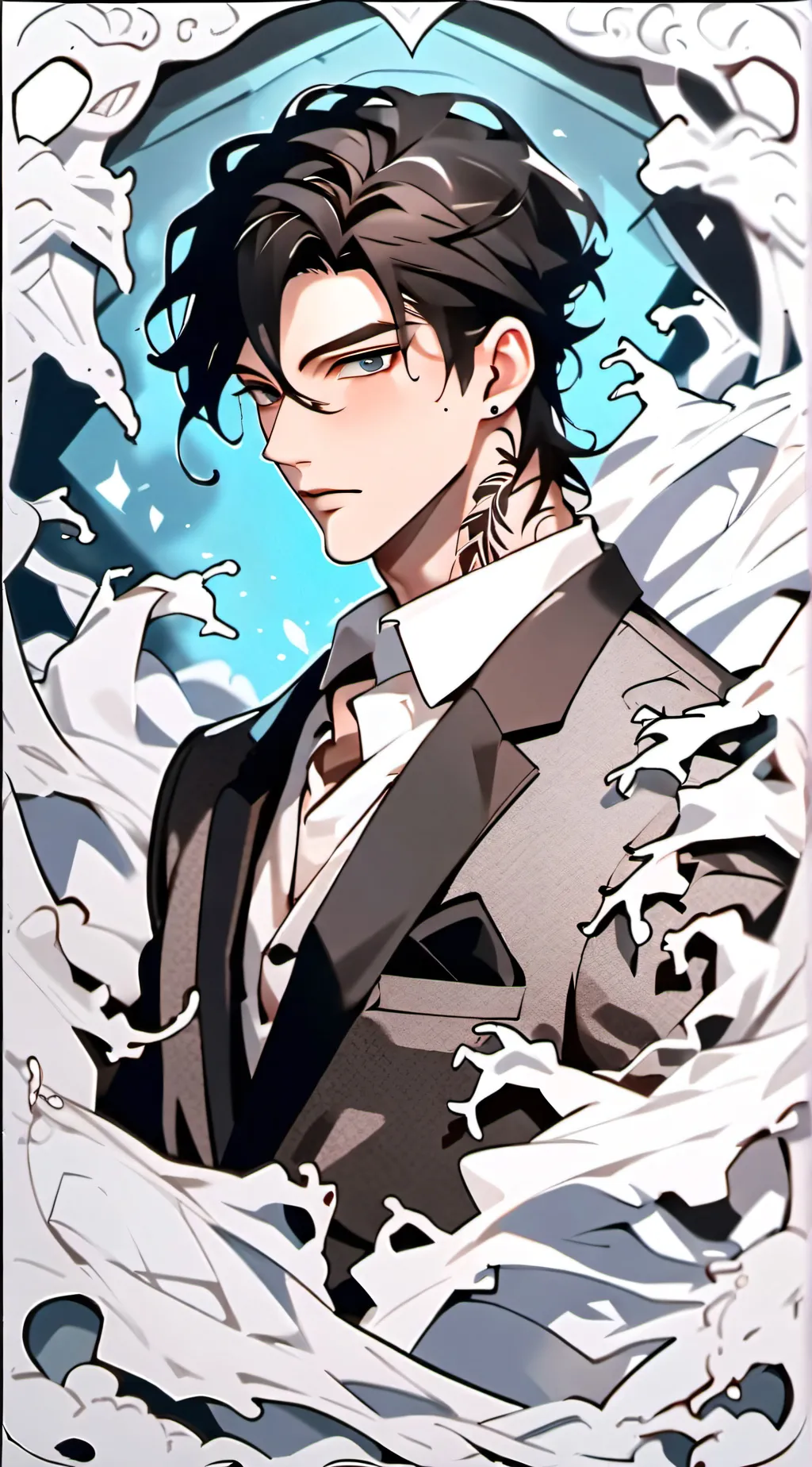 ai character: Adrian trone  background