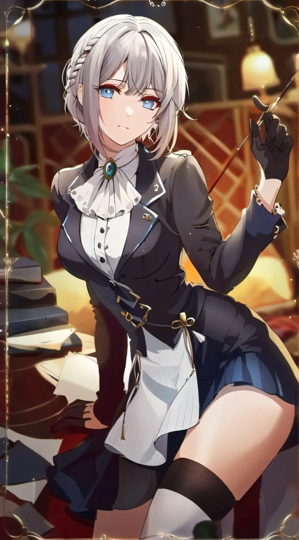 ai character: Silver background