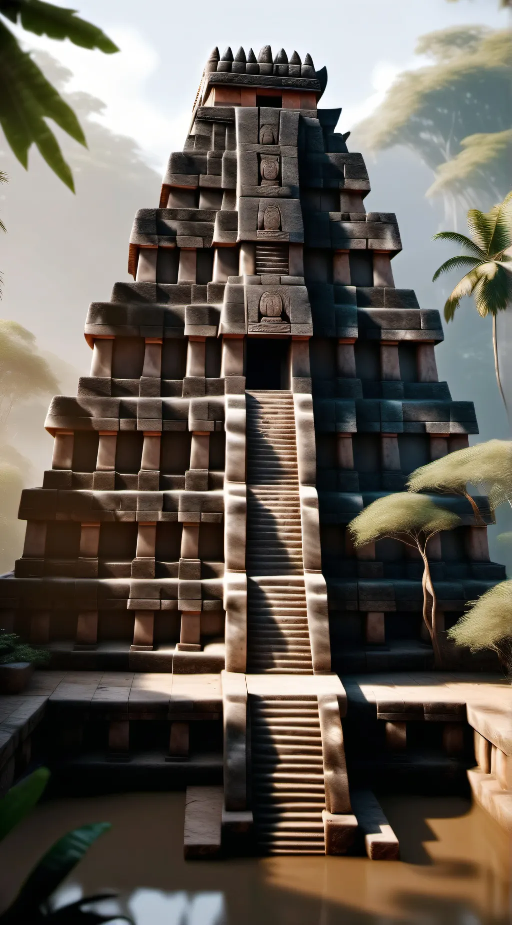 ai character: Temple background