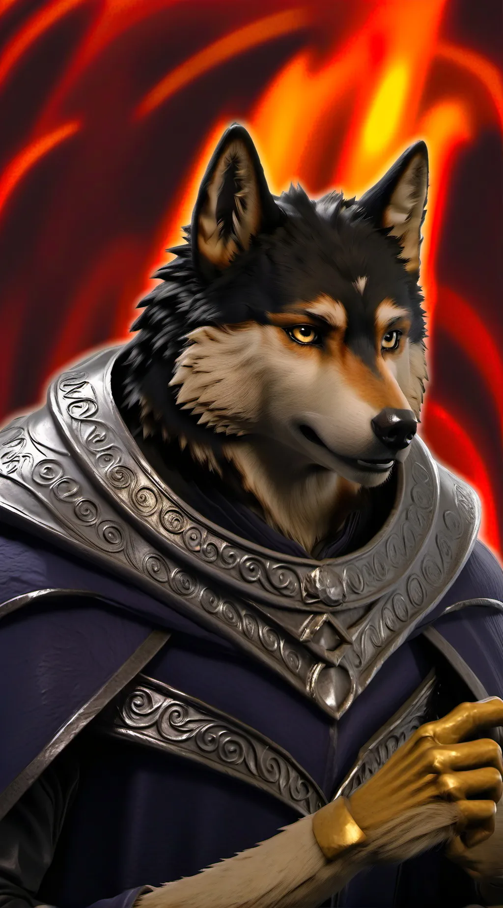 ai character: REY DOGE background