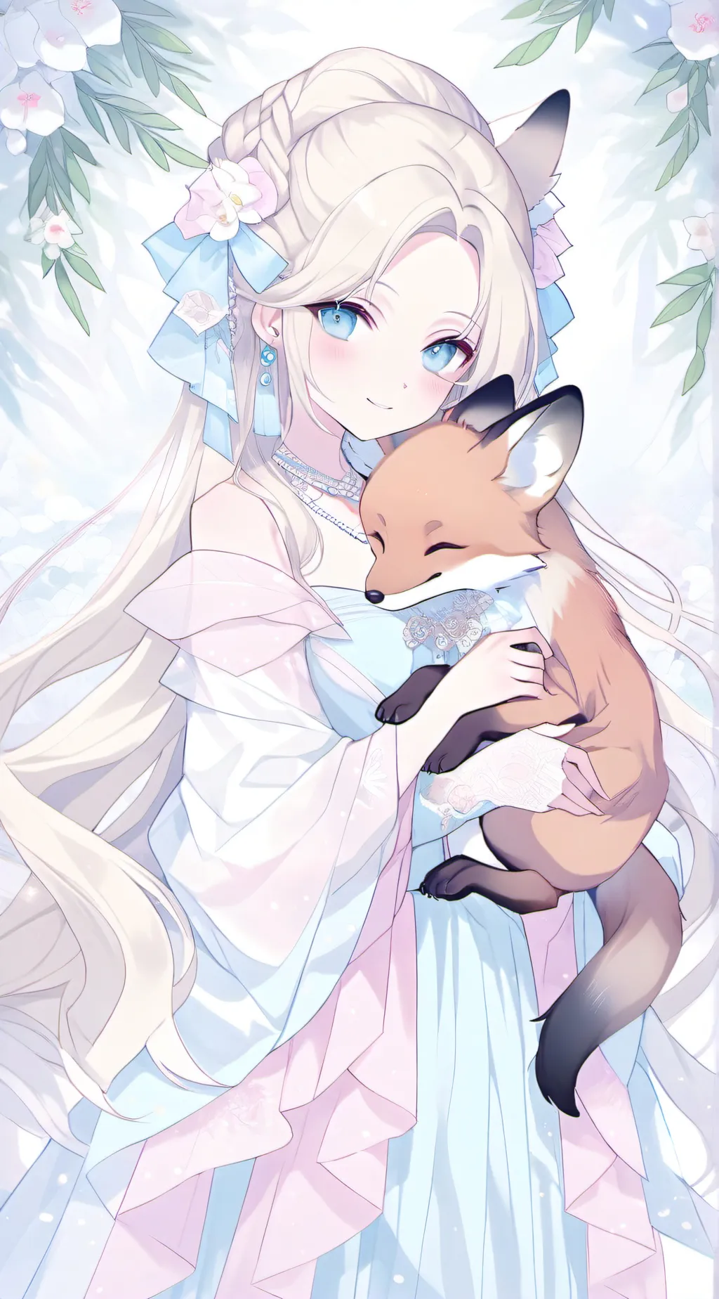 ai character: Snowy background