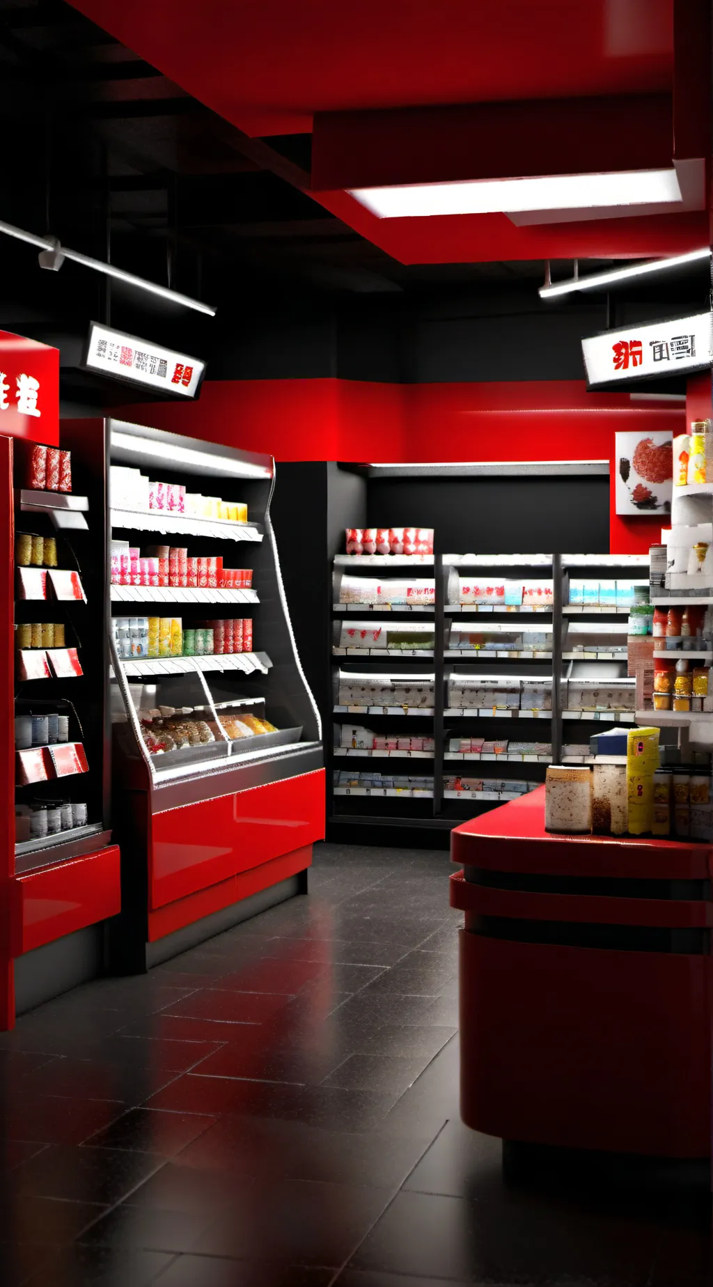 ai character: the gas station background