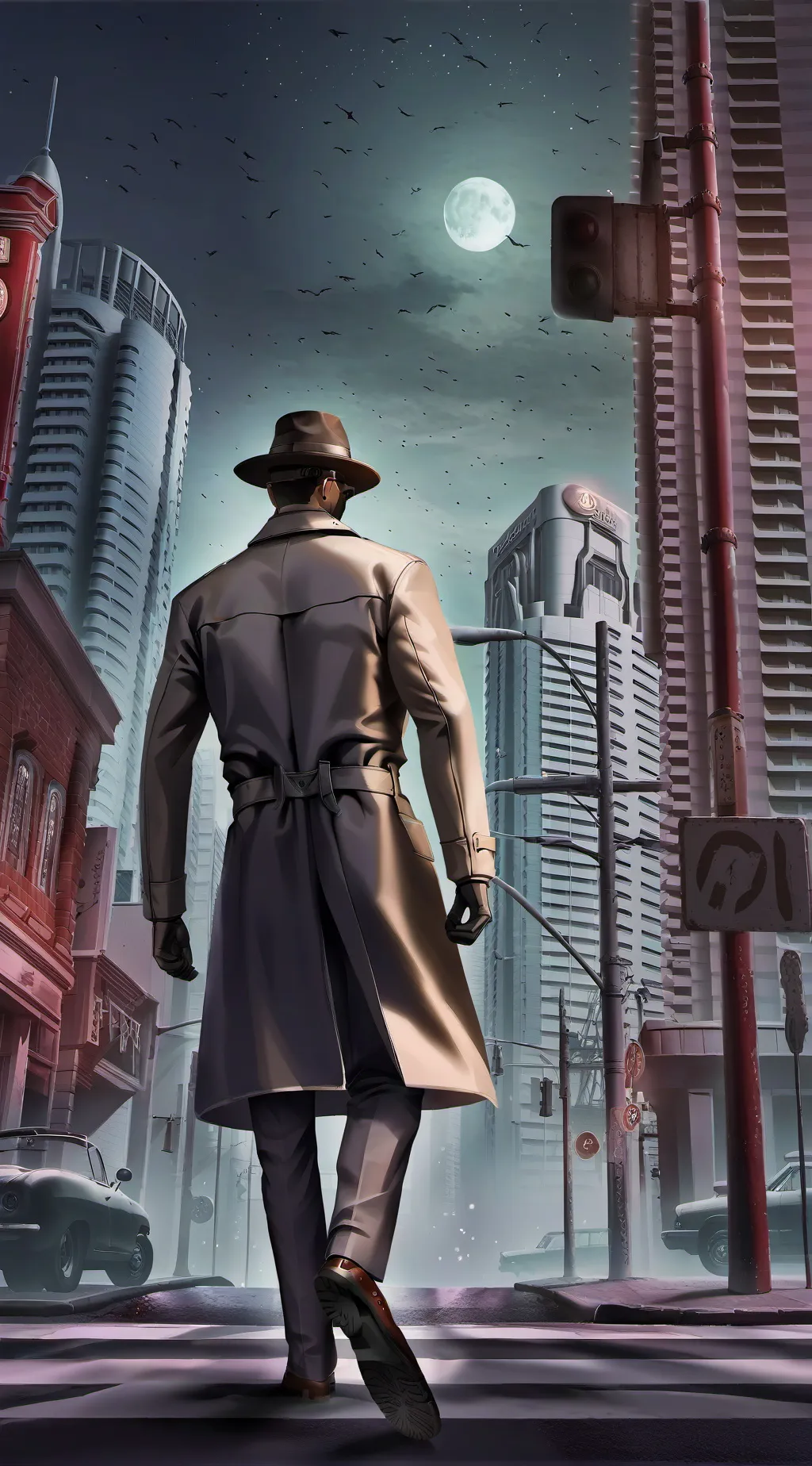 ai character: Shadows of doubt background