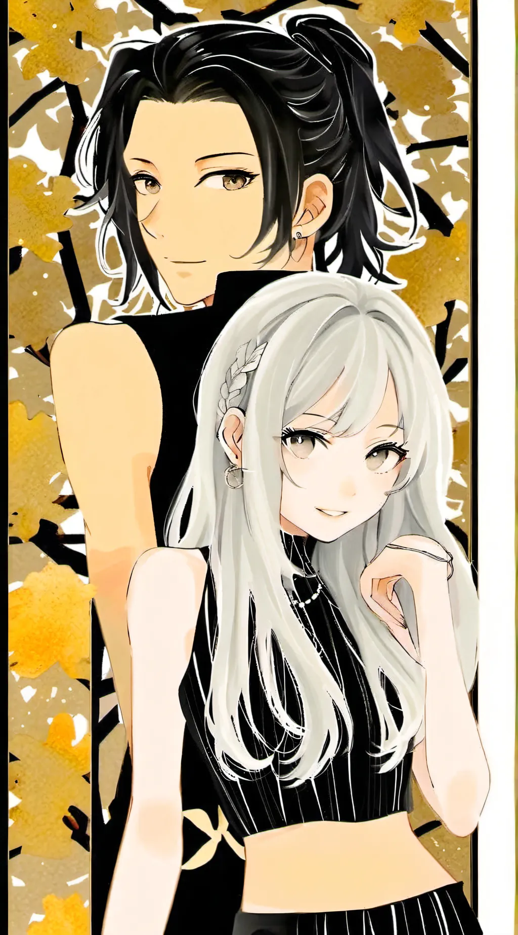 ai character: robot 1 y robot 2🌛 background