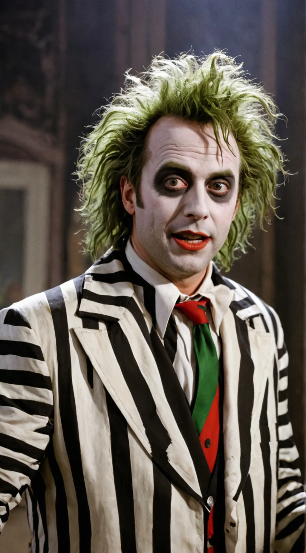 ai character: Beetlejuice  background