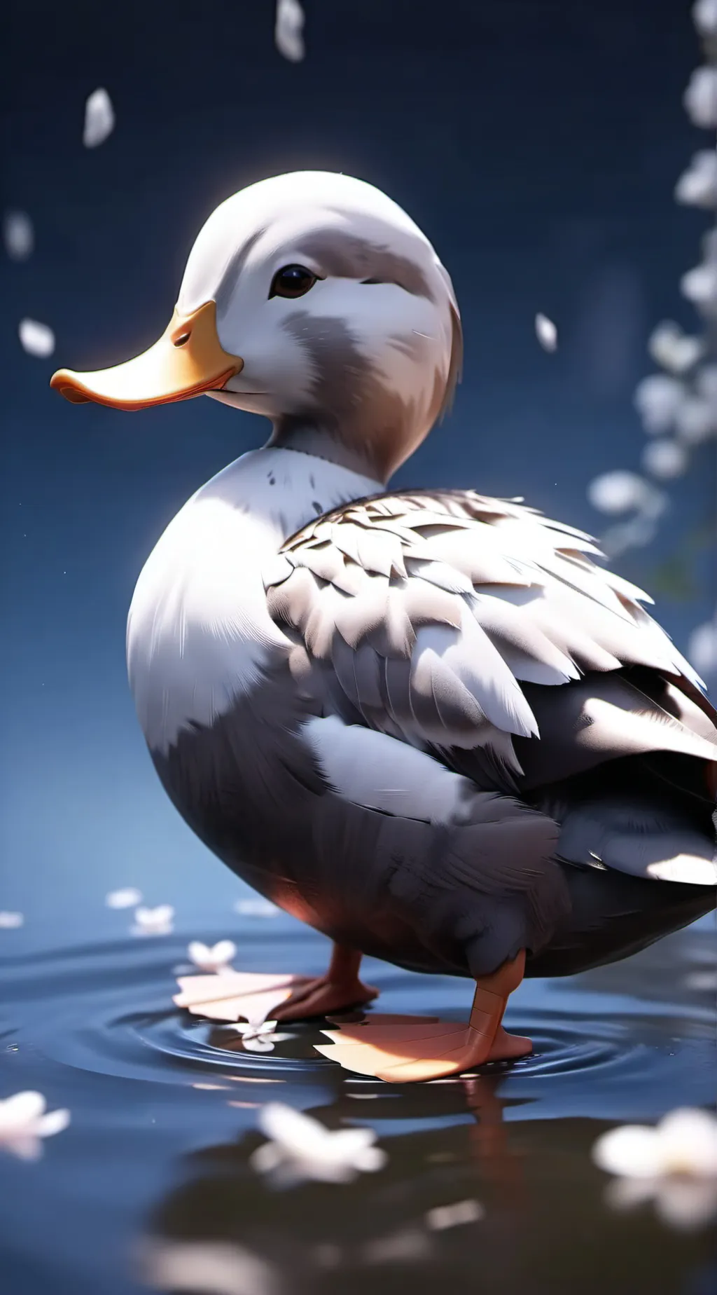ai character: A duck ate a duck background