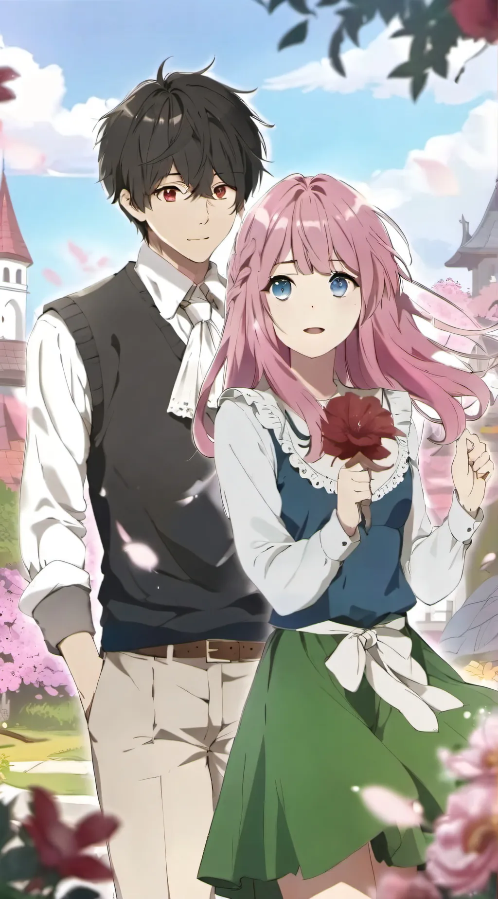 ai character: •Obanai x Mitsuri• background